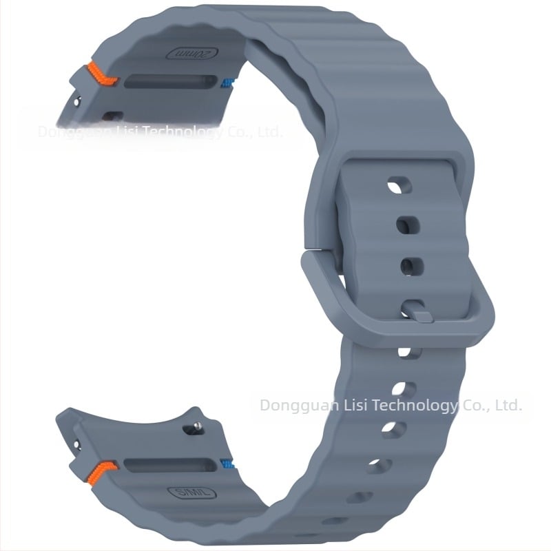 Lisizawa е подходяща за Samsung Galaxy Watch7, вълнообразна каишка, Watchfe/456, силиконова каишка