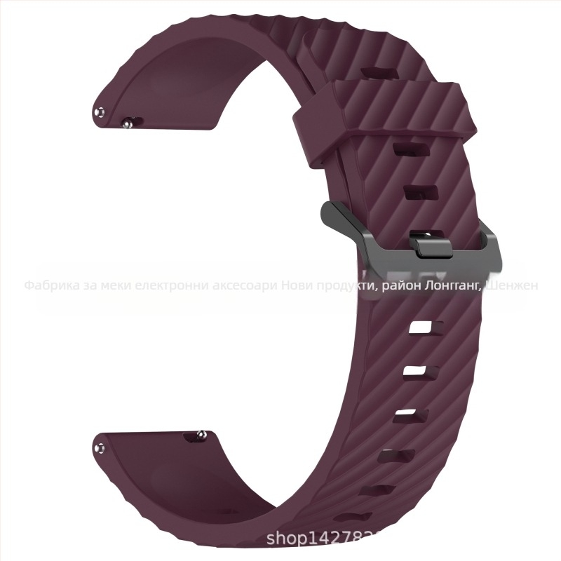 За Samsung Watch 7 силиконова каишка от смърч, черна катарама, силиконова каишка 20/22 мм, смърч