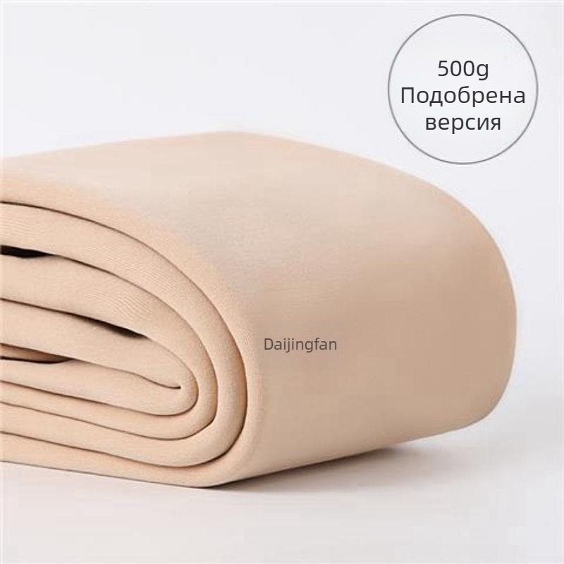 500 Kete Дебели клинове за жени, есенно-зимни, връхни дрехи, кадифени, удебелени, плътски, цвят на кожата, светъл, топли чорапогащи с артефакт за крака