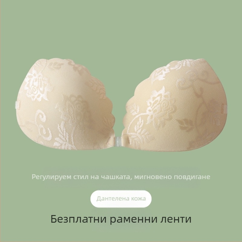 На склад едро дантелени стикери за гърди сватбена рокля дамски малки гърди удебелени големи анти-увиснали push up невидими горни опорни силиконови стикери за гърди