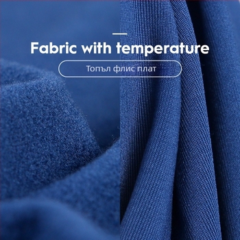 Мъжко безшевно термо бельо, топ с V-образно деколте, зимен, слим-крой, подплатен с полар, плътна тънка базова риза, есенни дрехи, памучен пуловер