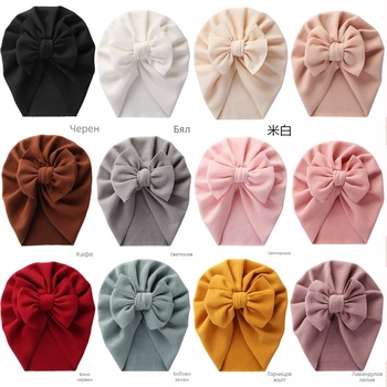 Европейска и американска бебешка шапка с пуловер в чист цвят и панделка, детска пролетно-есенна индийска шапка със змийски мотив, бебешка шапка без граници