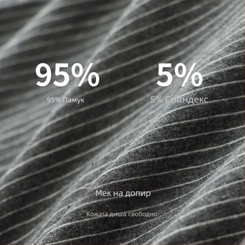 Мъжко бельо Памучни спортни мъжки шорти Дишащи Модни боксерки На райета Удобни младежки боксерки за големи размери