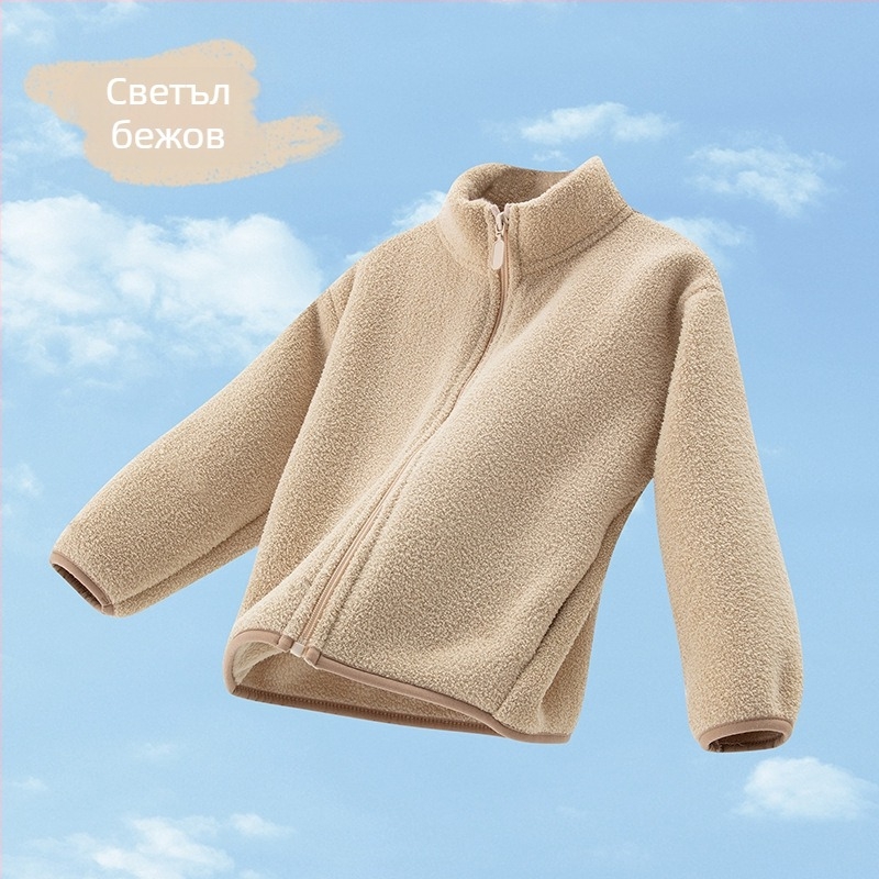 [Родителска рокля за семейство] Меко! Нуо Джи Джи! Плюшено детско палто с яка стойка, топло за възрастни wy2301