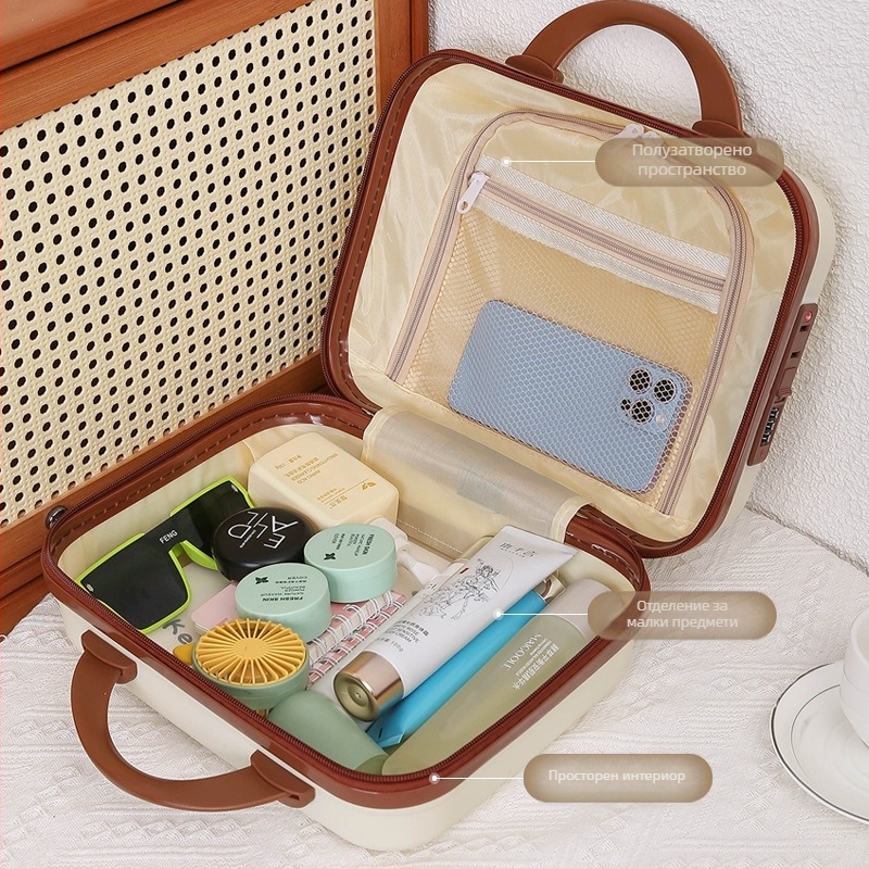 14-инчов мъжки и дамски детски куфар с анимационни шарки, чанта за съхранение, кутия за сувенири, PP козметичен куфар с голям капацитет