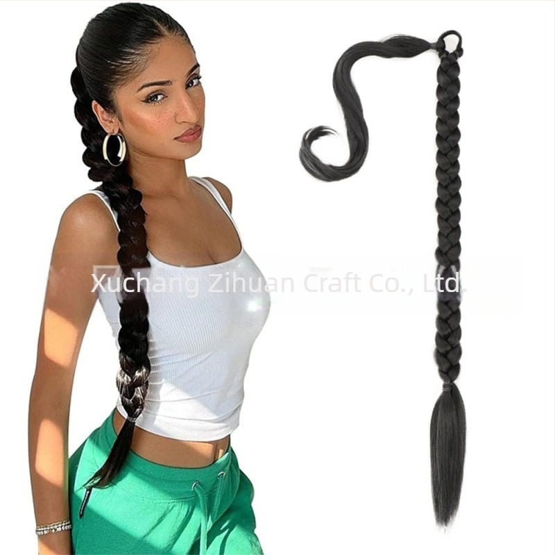 Външна търговия трансгранична плитка опашка плитка плитка Amazon най-продаваната тринишкова плитка Плетена Ponyta