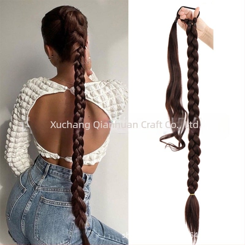 Външна търговия трансгранична плитка опашка плитка плитка Amazon най-продаваната тринишкова плитка Плетена Ponyta