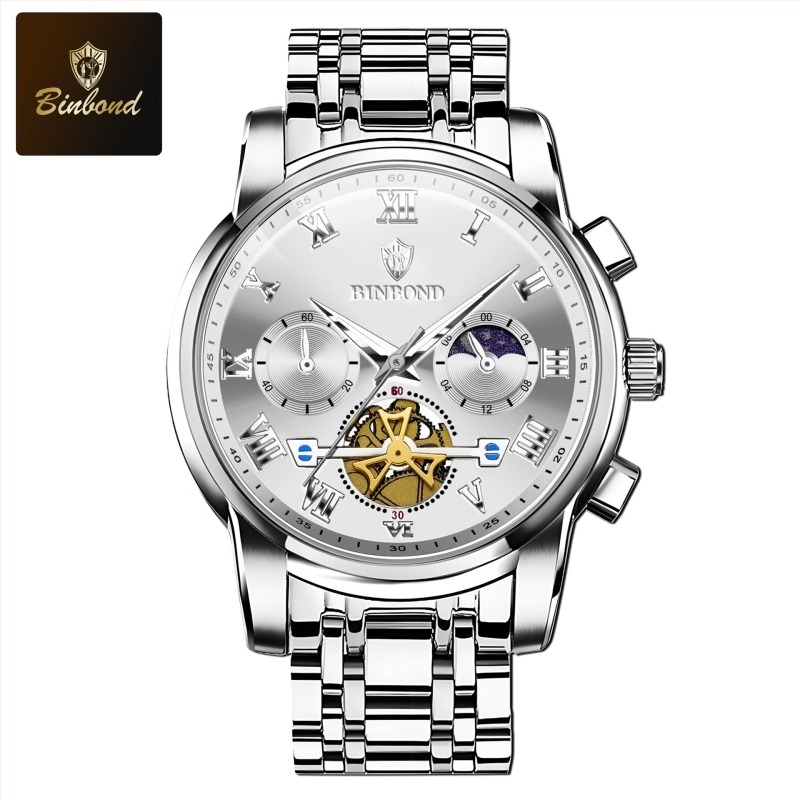 Часовници марка Binbang на едро, производители на светещи кухи водоустойчиви трансгранични кварцови часовници, мъжки часовници, външна търговия, мъжки часовници