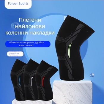 Фабрично доставени плетени найлонови наколенки, топли наколенки, удобни еластични, неплъзгащи се спортни наколенки за бягане и езда