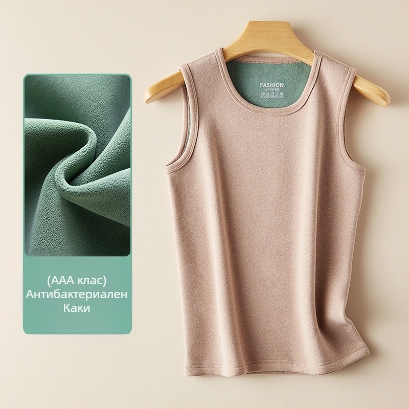 Антибактериален полар полар зимен мъжки ежедневен полар-подплатен дебел топъл, студоустойчив жилетка