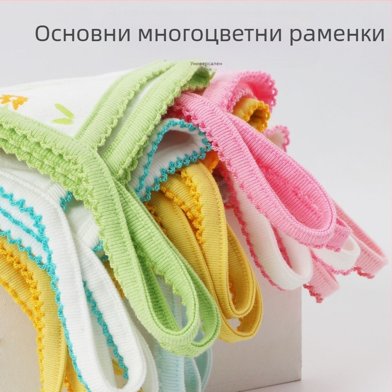 Европейски и американски стил, трансграничен, детски потник от чист памук, за малки и средни бебешки момичета, анимационни памучни дишащи детски дрехи