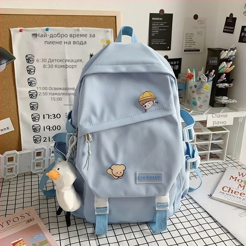 Обикновена нова ученическа чанта за ученици от гимназията Mori с голям капацитет, висококачествена раница за ученици от гимназията, за пътуване и пътуване