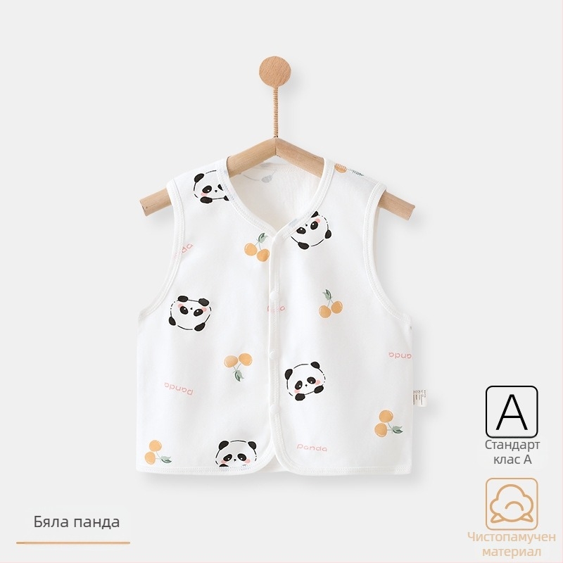 Бебешки жилет клас А Връхни дрехи Пролет и есен Бебешки жилет от чист памук за излизане през есента