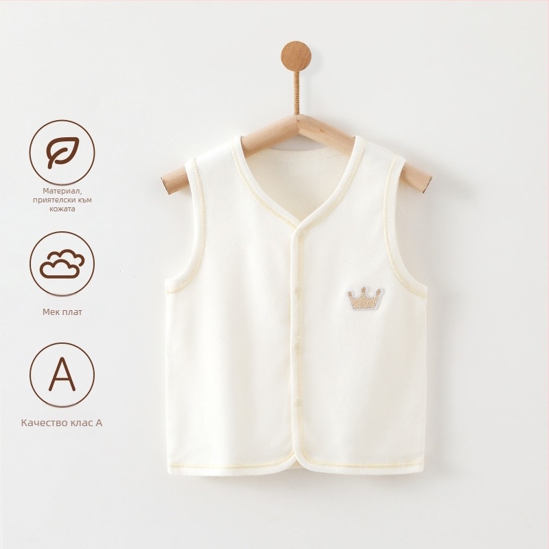 Бебешки жилет клас А Връхни дрехи Пролет и есен Бебешки жилет от чист памук за излизане през есента