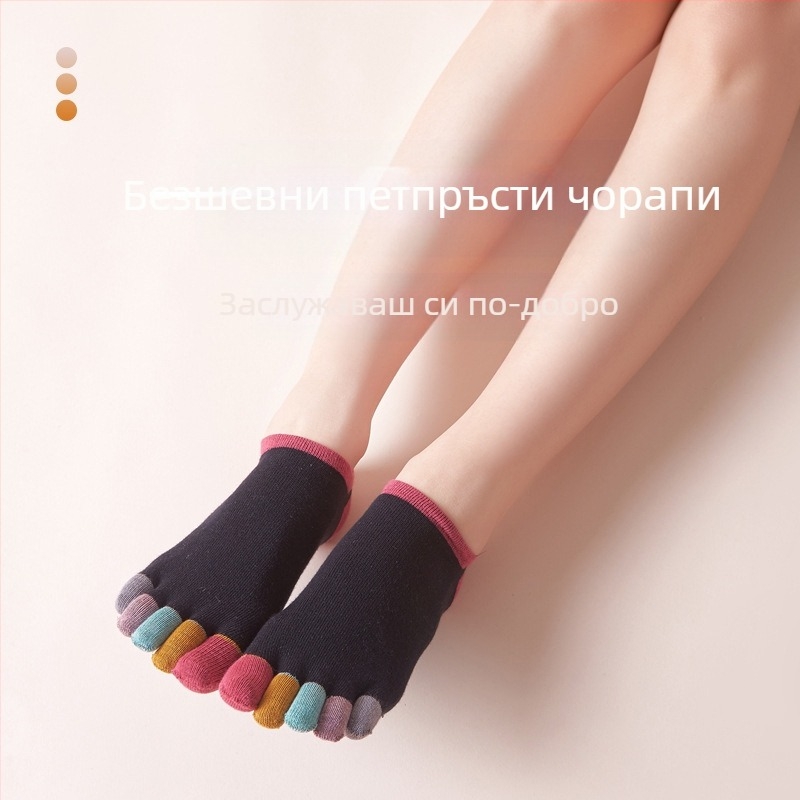 Фабрични директни трансгранични външнотърговски чорапи с пет пръста, дамски памучни летни невидими къси тръбички, анти-капкови, с японски чорапи Mori toe