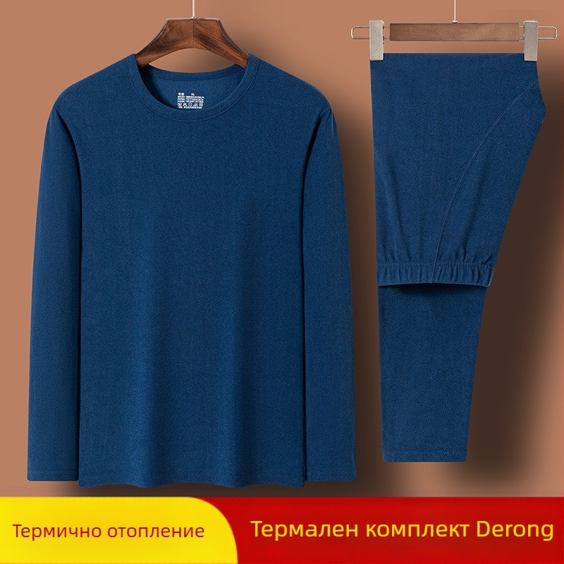 Немски кадифени термобельо, костюм за мъже и жени, година на раждане, зима, червени есенни дрехи и панталони, двустранно шлайфане, базово покритие, трансгранично