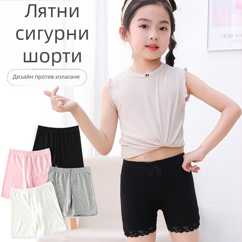 Детски предпазни панталони за момичета, пролетни и летни, нови, леки, тънки, против бягане, застраховка плюс чатални, базови шорти за момичета