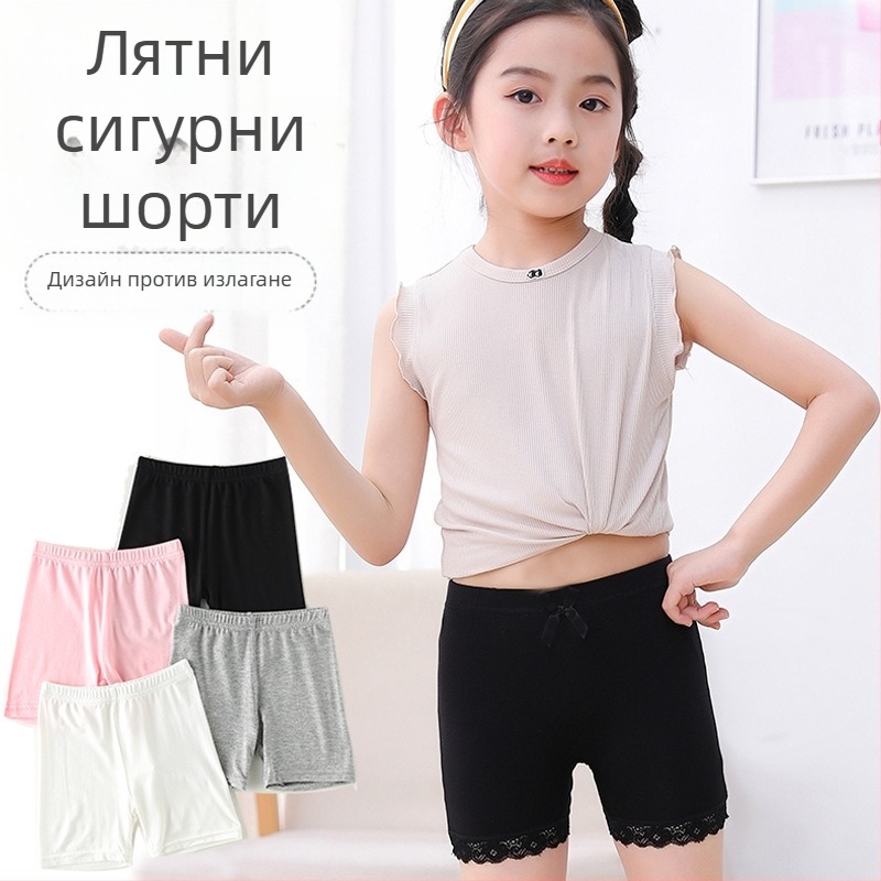Детски предпазни панталони за момичета, пролетни и летни, нови, леки, тънки, против бягане, застраховка плюс чатални, базови шорти за момичета