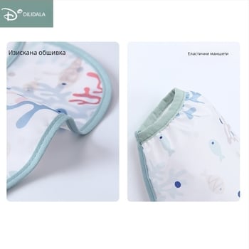 Детска престилка за хранене, чанта за хранене за бебешки момичета, лигавник за бебе, допълнителна храна, устойчивост на износване, водоустойчивост, мръсотия, за 3-годишни