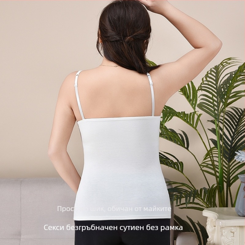 Дамски потник с големи размери, модален конец, дебели мм, 200 кг, с открити рамене и гръб, тънък, базово палто, лято