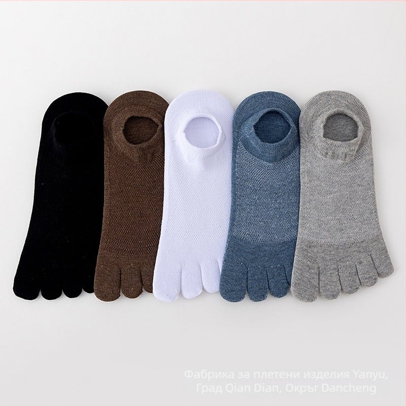 Десет чифта мъжки невидими чорапи с пет пръста, летни, силиконови, неплъзгащи се, мъжки, тип лодка, чорапи с директни продажби от фабриката