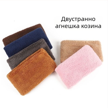 Дамски шал, есенен и зимен, универсален, от агнешко кадифе, в корейски стил, в Instagram стил, модерен, затоплящ, за студенти, колоездачи на открито, защита на врата, студоустойчива яка