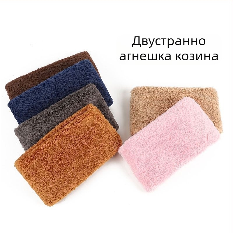 Дамски шал, есенен и зимен, универсален, от агнешко кадифе, в корейски стил, в Instagram стил, модерен, затоплящ, за студенти, колоездачи на открито, защита на врата, студоустойчива яка