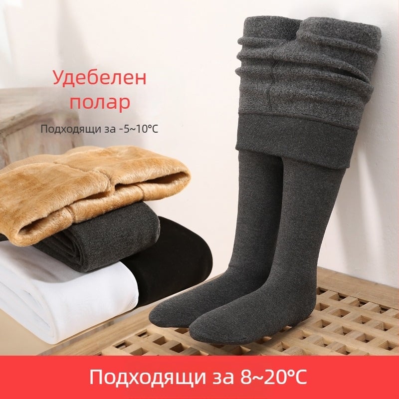 Детски танцови клинове за момичета за пролет, есен и зима, с подплата от полар и удебелени елементи, бели балетни клинове, тънки детски чорапогащи от полар