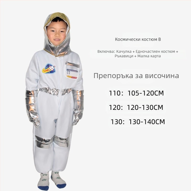 Детско космическо облекло за Хелоуин, облекло за възрастни, облекло за астронавти и празнични партита