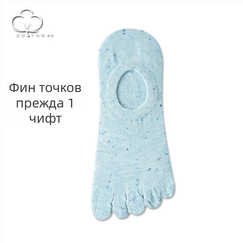 Чорапи с пет пръста от прежда с точки, дамски летни тънки чорапи, дамски чорапи тип лодка, плитки невидими чорапи, японски стил, сладки памучни чорапи с пръсти
