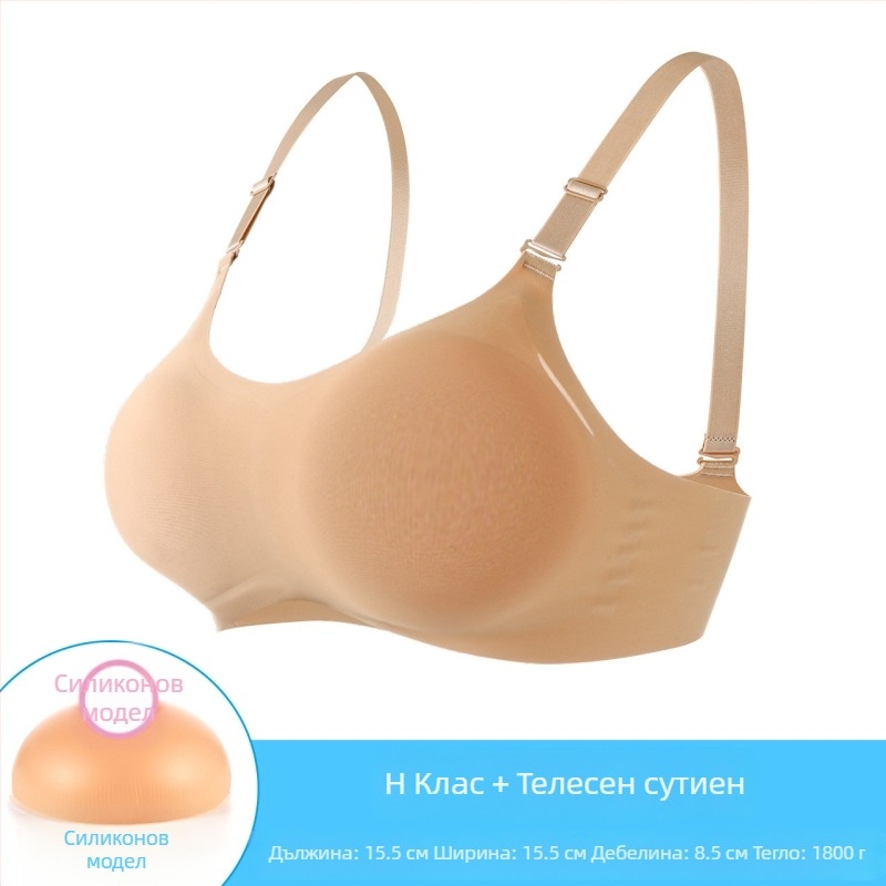 Специален протезен сутиен за гръдни импланти тип „анкер“, реалистични женски изкуствени гърди, супер голям артефакт за бюст, косплей силиконова половин топка