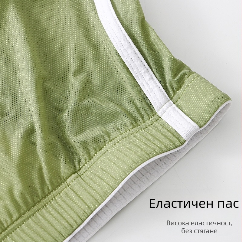 Мъжки бельо Zhongshan Aro, летни, от ледена коприна, ултратънки мрежести спортни бельо, мъжки свободни домашни шорти