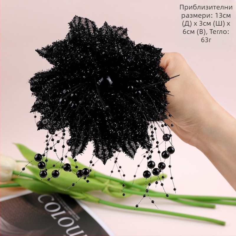 Ярка звезда река ~ Хонконгски вятър блестящи цветя щипка за хващане темперамент акула щипка мрежа червена глава дисплей за коса цвете аксесоари за коса