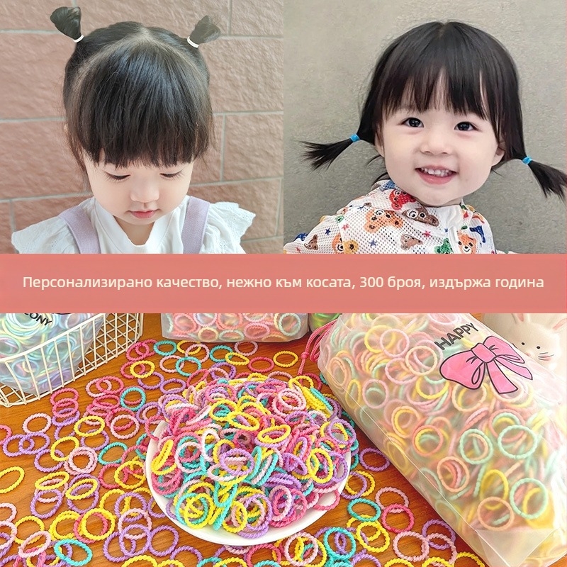 Детска гумена лента за бебета, малък размер, въже за глава, малка гумена лента за коса за момичета, въже за коса с палец, шапка