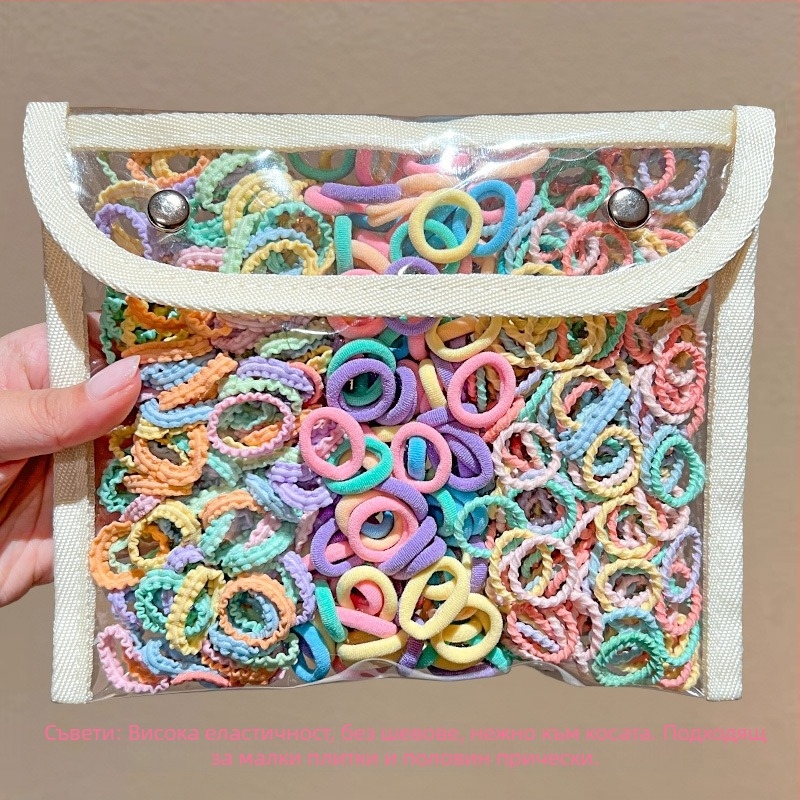 Детска гумена лента за бебета, малък размер, въже за глава, малка гумена лента за коса за момичета, въже за коса с палец, шапка