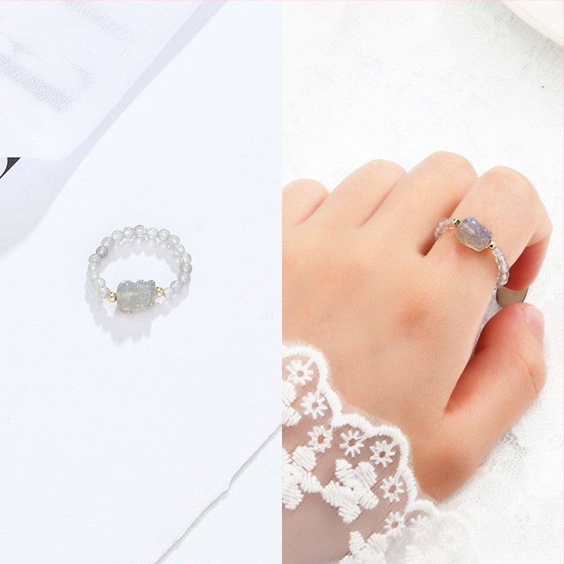 Сребърен пръстен 925, неизбледняващ, нишов, с естествен кристал, женски, ретро, елегантен, тюркоазен пръстен на едро, женски