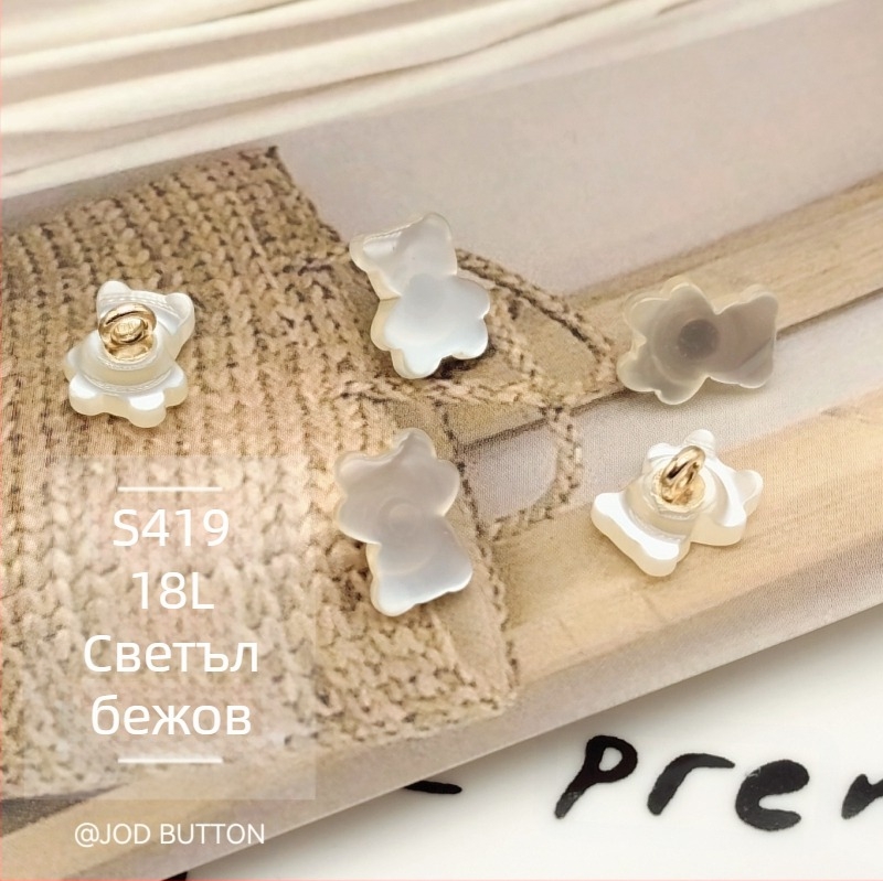 Сладко мече копче от смола метал комбинирано копче яке пуловер жилетка палто облекло копче шапка декорация