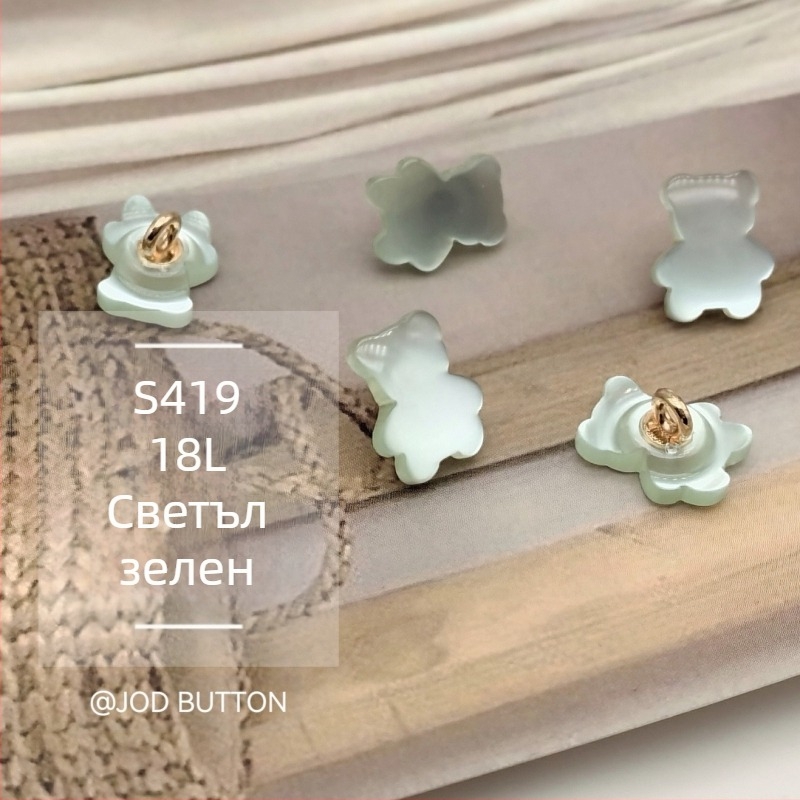 Сладко мече копче от смола метал комбинирано копче яке пуловер жилетка палто облекло копче шапка декорация