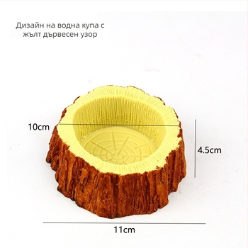 Кутия за храна за влечуги, басейн за пиене, костенурка, чиния, костенурка, гущер, змия и други хранилки за влечуги, смола, занаяти