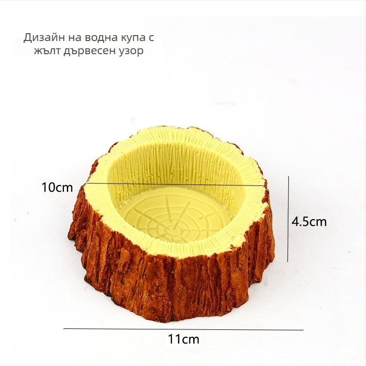 Кутия за храна за влечуги, басейн за пиене, костенурка, чиния, костенурка, гущер, змия и други хранилки за влечуги, смола, занаяти