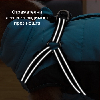 Ново памучно подплатено палто за кучета, зимно топло, ветроустойчиво, сцепление, нощно отразяващо жилетка, ексклузивни за домашни любимци през граница
