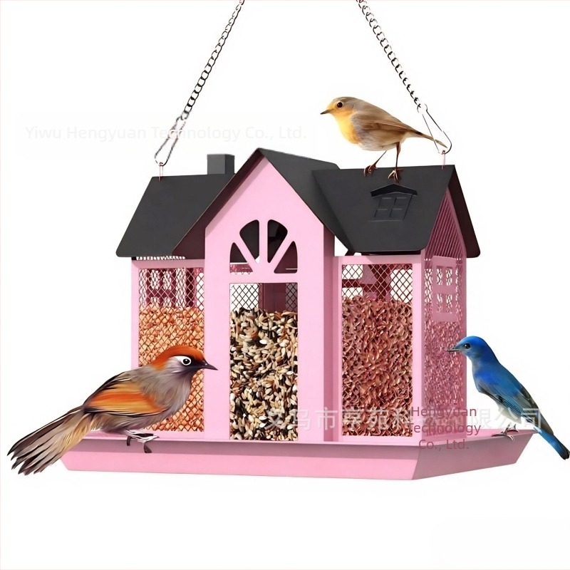 Трансгранична нова хранилка за птици, креативна люлка, метална хранилка за катерици, вътрешен двор, колибри, висяща декорация за открито