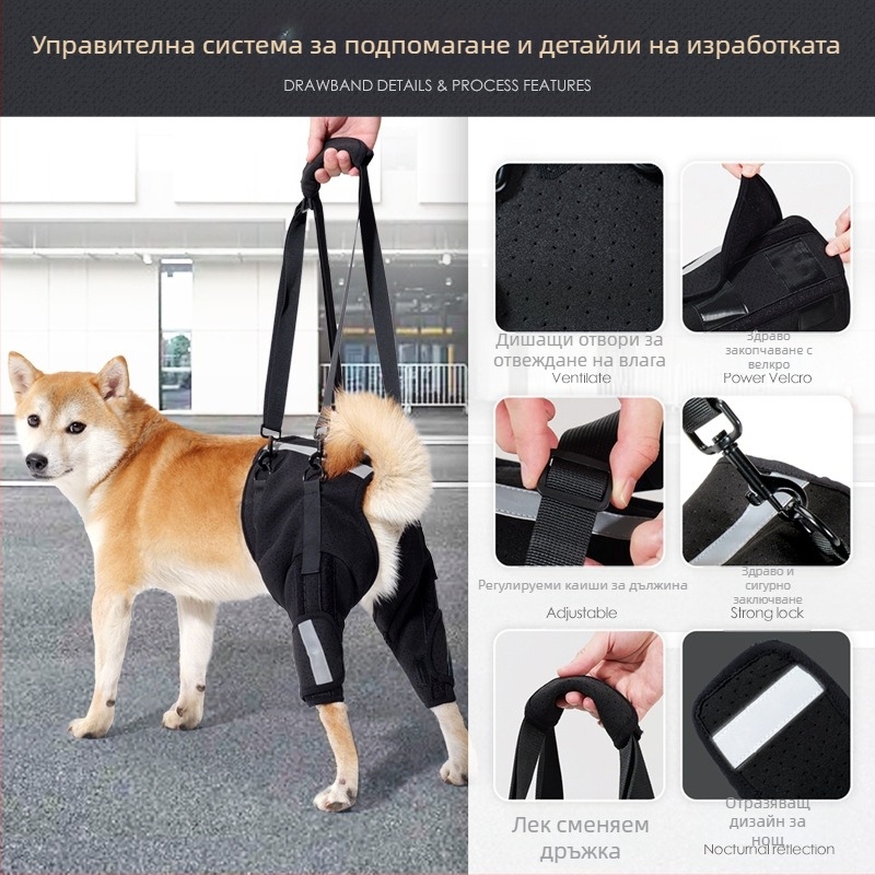 Помощен колан за кучета Новата дишаща защита тип „рибена кост“ на Amazon, гръбначен стълб, обучение на кучета на горния етаж, защитно оборудване за домашни любимци