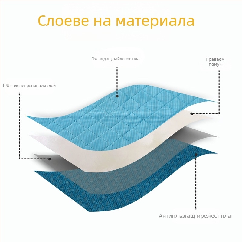 Трансграничен нов продукт Студена постелка за кучета Водопоглъщаща и водоустойчива охлаждаща постелка за котки Лятна постелка за домашни любимци Копринена постелка за домашни любимци Ледена копринена постелка Неплъзгаща се