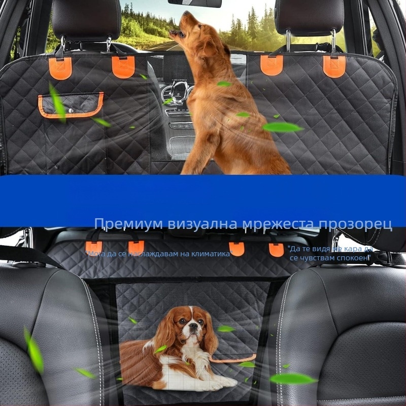 600D ватирана памучна възглавница за кола, за домашни любимци, противозамърсяваща и водоустойчива, задна седалка за кучета, постелка за кучета за кола