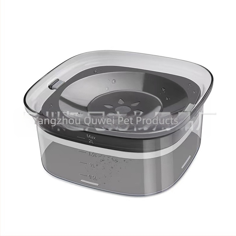 Гореща разпродажба на Amazon, прозрачна купа за вода за домашни любимци с голям капацитет, без мокра уста, купа за вода за котки и кучета, плаваща купа за домашни любимци, прибори за храна