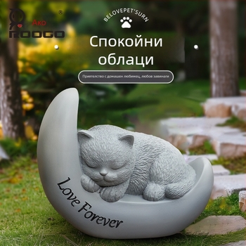 Трансгранична животинска смола, имитация на камък, урна за паметник на домашни любимци, ангел, куче, котка, кутия за кремация на едро