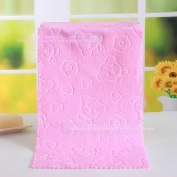 Търговия на едро 30*70 релефна меча глава цветна кърпа за един долар мека абсорбираща кърпа за пране с мъх