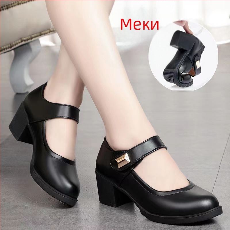 Меки кожени майчински обувки с меко дъно, плоски, устойчиви на износване, водоустойчиви работни обувки с лък, покупка от микробизнес група, живееща с поколение коса