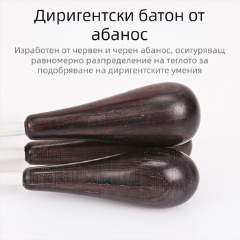 Дръжка от абаносова държливост за концертна палка, командна заповед, музикална палка, сценично изпълнение, професионална палка
